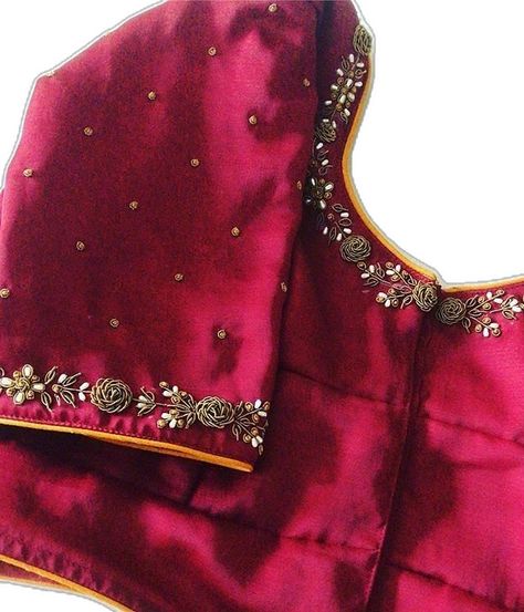 New Blouse Design Images, Simple Wedding Blouse Designs, Blouse Designs Aari Work, Blouse Maggam Work, Latest Bridal Blouse Designs, Latest Model Blouse Designs, New Saree Blouse Designs, Traditional Blouse Designs, Cutwork Blouse Designs