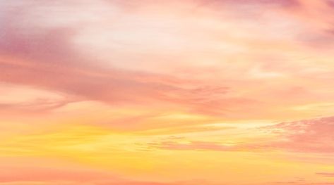 Yellow Sky Background, Sunset Wallpaper Laptop, Orange Sky Aesthetic, Pink And Orange Sky, Sunset Texture, Background Sunrise, Sky Reference, Sky Horizontal, Flier Designs