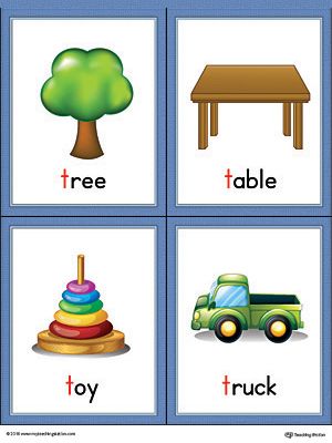 Word Cards For Preschool, Letter T Pictures For Preschool, S Letter Words With Pictures, T Pictures Letter, T Words Letter, Letter T Flashcards, Vocabulary Cards With Pictures, Letter T Pictures, Letter T Words