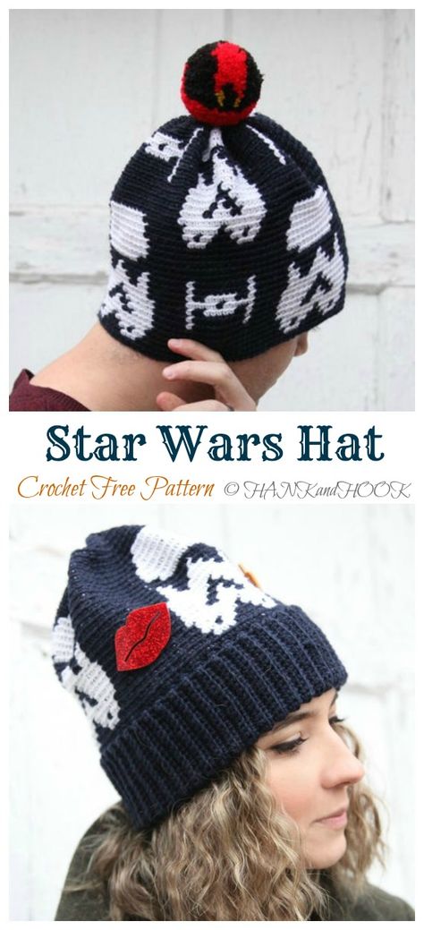 Grogu Crochet Hat Pattern Free, Star Wars Beanie Crochet Pattern, Star Wars Crochet Patterns Free Baby, Crochet Star Wars Ornaments, Crochet Starwars Hat, Easy Star Wars Crochet Pattern, Porg Crochet Pattern Free, Starwars Crochet Hat Patterns Free, Starwars Crochet Hat