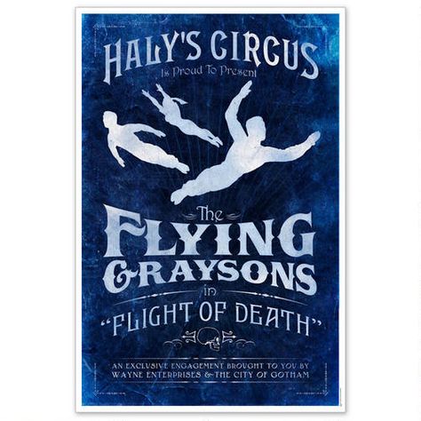 Haly's Circus print The Flying Graysons, Flying Graysons, Circus Poster, Univers Dc, Dc Collectibles, Comic Manga, Im Batman, Damian Wayne, Batman Family