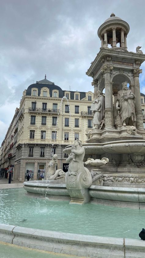 Place des Jacobins in Lyon, France 🤍 Fountain, Lyon, Parisian Vibe, Parisian Chic, French Architecture, Travel Wanderlust, France Aesthetic French Travel Aesthetic, French Aestethic, Lyon France Aesthetic, France Travel Aesthetic, France Vibes, French Aesthetics, Paris Vibe, France Pictures, French Vibes