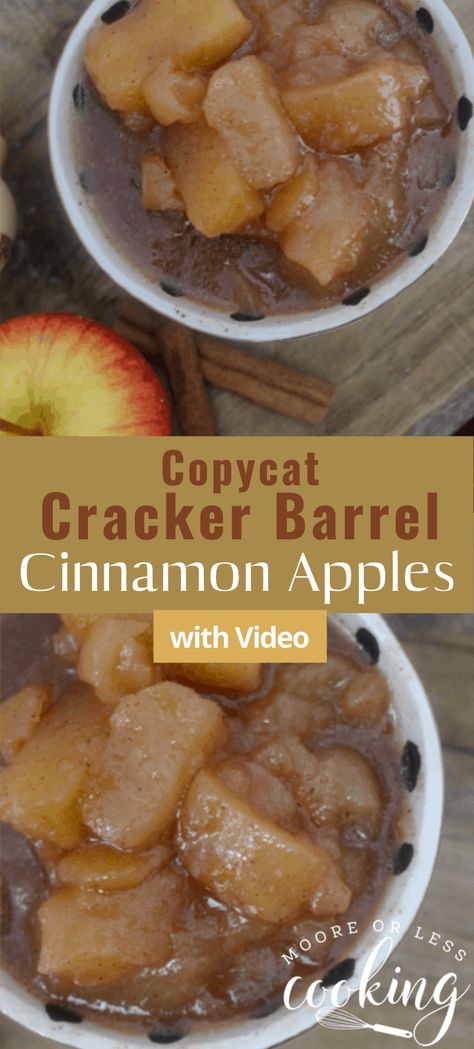 Cracker Barrel Cinnamon Apples, Apple Cinnamon Recipes, Copycat Cracker Barrel, Slow Cooker Apples, Slow Cooker Recipe, Fried Apples, Cinnamon Recipes, Easy Slow Cooker Recipes, Incredible Recipes