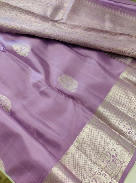 Lavender Color Pure Hand Woven Kanchivaram Silk Saree With Silver Zari Peacock Motif All  COST : 15500  INR Lavender Colour Silk Saree, Pastel Color Silk Sarees, Pastel Colour Silk Saree, Lavender Colour Saree, Lavender Color Saree, Lavender Silk Saree, Silk Saree With Silver Zari, Mehendi Dresses, Kanchivaram Silk Saree