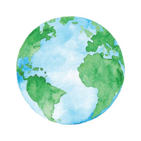 Earth Clipart, Planet Drawing, Earth Drawings, Earth Illustration, Planets Art, Illustration Photo, Earth Art, Watercolor Drawing, Free Illustrations