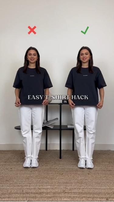 EASY hack to tuckin your TShirt  || Perfect Way To Tuck Your Tee Shirt