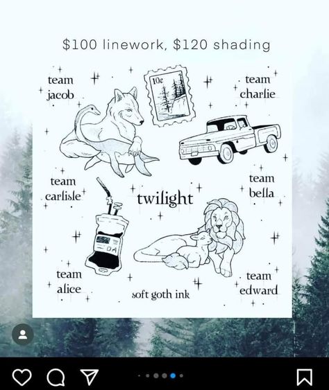 Twilight Saga Coloring Pages, Twilight Tattoos Aesthetic, Edward Cullen Tattoo, Twilight Art Drawing, Twilight Clipart, Twilight Tattoos Ideas, Twilight Saga Tattoos, Twilight Doodles, Subtle Twilight Tattoos