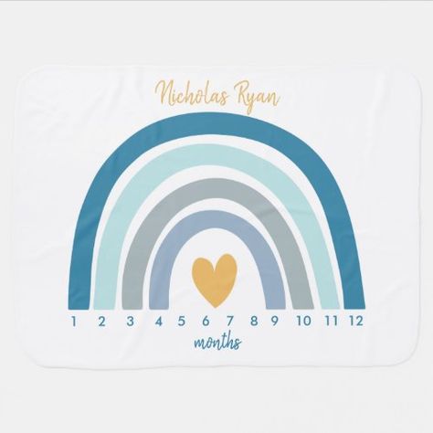 $36.40 | Boho Blue and Gold Boys Rainbow Baby Milestone Bab Baby Blanket #rainbow #rainbowbaby #rainbowmilestoneblanket #milestoneblanket #growthtracker #rainbowblanket #boho #rainbownewbornblanket #photopropblanket #boysmilestoneblanket Blue Boho Rainbow, Boho Baby Boy, Neutral Rainbow, Rainbow Blanket, Baby Milestone Blanket, Newborn Blankets, Boho Blue, Soft Baby Blankets, Rainbow Nursery