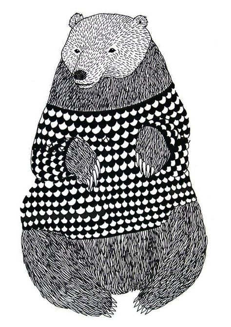 Vest Drawing, Sweater Drawing, School Decor, Cerámica Ideas, Bear Illustration, Character Creator, Bear Art, School Decorations, A Character