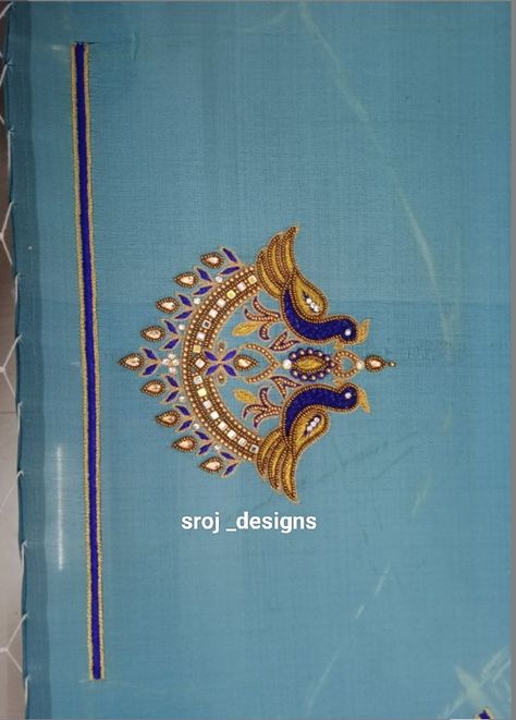 Peacock Hand Work Design, Aari Work Blouse Peacock Design, Simple Peacock Blouse Designs, Peacock Aari Work Blouse, Peacock Embroidery Designs Blouse, Peacock Design Aari Work Blouse, Peacock Aari Work Designs, Peacock Blouse Designs, Peacock Embroidery Designs