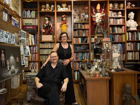 Inside the surreal home of artists Mark Ryden and Marion Peck Marion Peck, Younique Marketing, Eclectic Design Style, Artists Home, Rose Bowl Flea Market, Science Fiction Art Retro, Cyberpunk Armor, Whatsapp Marketing, Mark Ryden