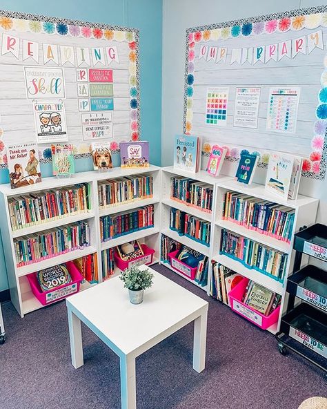 Classroom Comfy Corner, Classroom Library Set Up, Grade 5 Classroom, Classroom Set Up, Classroom Library Ideas, Classroom Instagram, Classroom Arrangement, Classroom Goals, Dream Classroom