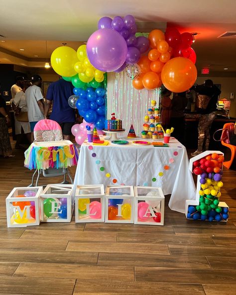 Color Crew Birthday Party, Color Crew Birthday Party Ideas, Crayon Theme Birthday Party, Colorful Birthday Party Decorations, Crayon Birthday Parties, Crayon Party, Boys 1st Birthday Party Ideas, Colorful Birthday Party, Third Birthday Party