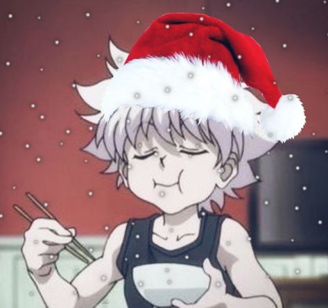 Killua Christmas Icon, Hxh Christmas Wallpaper, Killua Christmas Pfp, New Year Pfp Anime, Christmas Hunter X Hunter, Killua Christmas, Hxh Christmas Pfp, Hxh Christmas, New Year Pfp