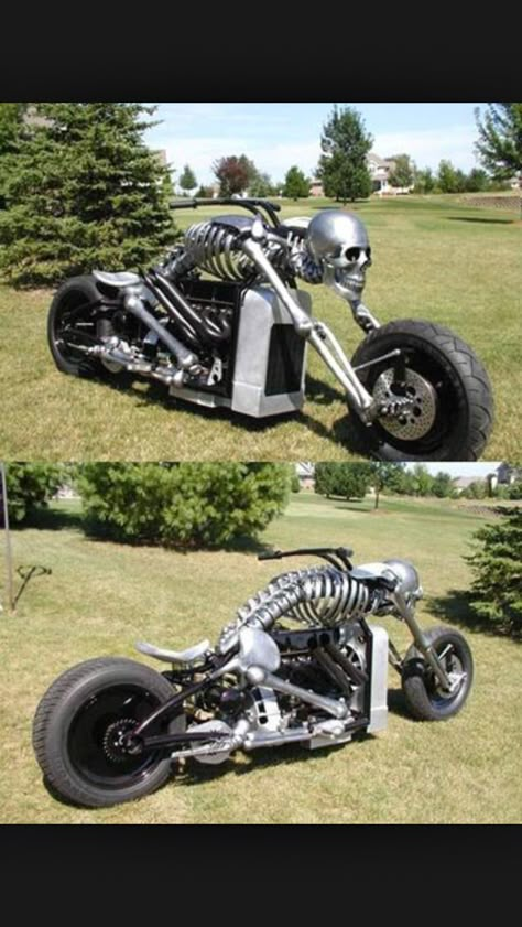 Skeleton bike Motocykle Harley Davidson, Мотоциклы Harley Davidson, Motos Harley, Image Moto, Мотоциклы Cafe Racers, Custom Street Bikes, Futuristic Motorcycle, Chopper Bike, Custom Choppers