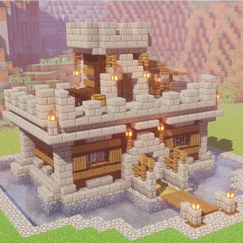 Fort Inspiration, Minecraft Fort, Minecraft Kale, Mc House, Construction Minecraft, Minecraft Kingdom, Minecraft Statues, Minecraft Houses Survival, Minecraft Mansion