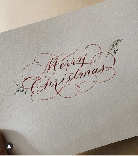 Calligraphy Christmas Cards, Calligraphy Writing Styles, Calligraphy Letters Alphabet, Flourish Calligraphy, Cursive Calligraphy, Christmas Calligraphy, Calligraphy Drawing, Calligraphy Cards, Copperplate Calligraphy