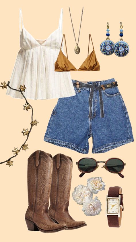 Vaquera Fits, Shuffles Summer, Fits Dress, Fest Outfits, Estilo Hippie, Mode Vintage, Looks Style, Mode Inspiration, Lookbook Outfits