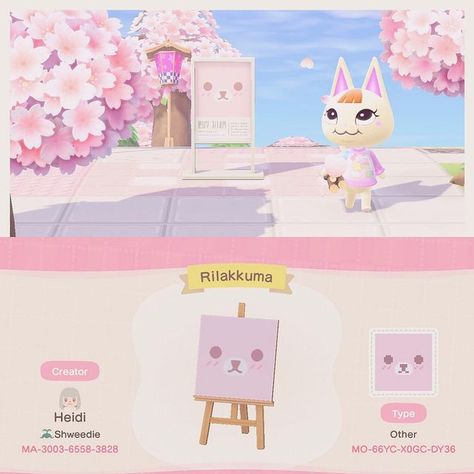 Kawaii Custom Designs Animal Crossing, Acnh Kawaii Flag, Cinnamoroll Acnh Design, Sanrio Animal Crossing Design, Cute Animal Crossing Patterns, Acnh Custom Design Patterns, Kawaii Island Acnh, Kawaii Animal Crossing Codes, Sanrio Animal Crossing Codes