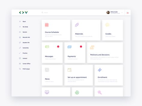 Great work from a designer in the Dribbble community; your best resource to discover and connect with designers worldwide. Form Design Web, Student Dashboard, Website Design Inspiration Layout, Portal Design, Ui Design Dashboard, Student Portal, Human Centered Design, Android Studio, Ui Design Website