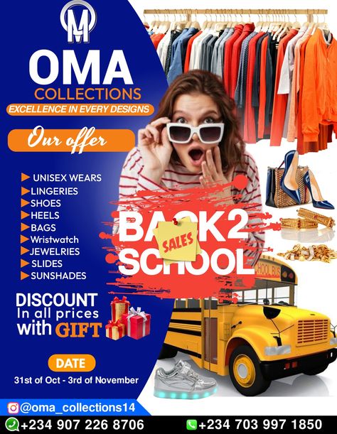 We create, teach and impact at affordable prices. Do not forget to comment one your way out Sales Design, Back To School Sales, U Can, Promote Your Business, Sale Design, Back To School, Toy Car, How To Wear, Quick Saves