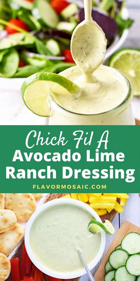 Avocado Lime Ranch Dressing Recipe, Easy Avocado Ranch Dressing, Avocado Ranch Salad, Avocado Ranch Dip Recipe, Avocado Lime Ranch, Avocado Ranch Dressing Recipe, Homemade Avocado Ranch Dressing, Dairy Free Salad Dressing, Creamy Avocado Ranch Dressing