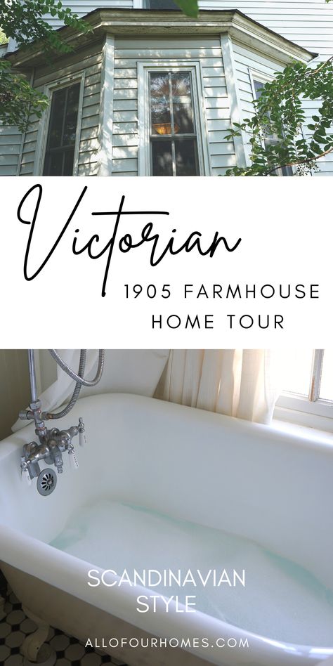 1900 Farmhouse Living Room, Victorian Farmhouse Style, Folk Victorian Cottage, 1920s Farmhouse Interior, 1904 House Interiors, Victorian Modern Farmhouse, Restored Old Homes, 1910 Victorian House, 1900 Bathroom Ideas