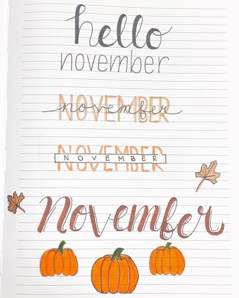 November Whiteboard Calendar, November Board Ideas, November Calendar Ideas White Board, November White Board Ideas, Journal November Cover, November Chalkboard, Journal Headings, November Calligraphy, November Lettering