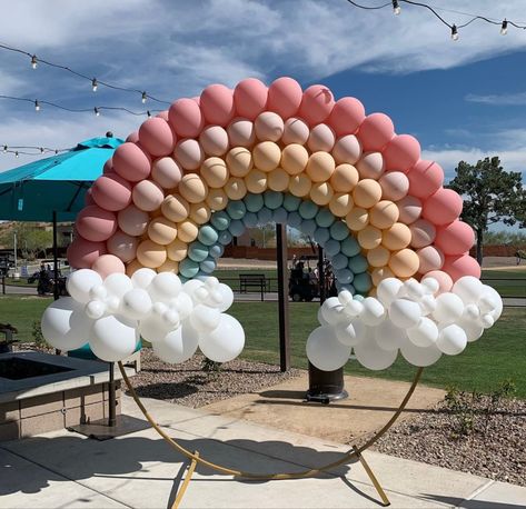 Rainbow Balloon Arch, About Dreams, Gender Reveal Decorations, Birthday Party Theme Decorations, Rainbow Balloons, Boho Birthday, Rainbow Baby Shower, Mia 3