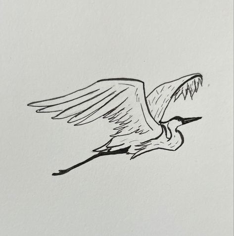 Blue Heron Bird Tattoo, Minimalist Crane Tattoo, Blue Heron Tattoo Minimalist, Egret Tattoo Design, Crane Tattoo Simple, Stork Tattoo Minimalist, Small Silhouette Tattoo, Small Crane Tattoo, Fine Line Heron Tattoo