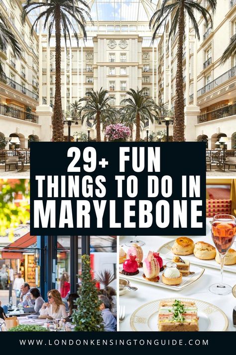 Explore the charming and sophisticated neighbourhood of Marylebone with our guide to the top things to do. From designer boutiques and artisanal markets to stunning Georgian architecture and world-class museums, this post covers all the must-see attractions in this elegant part of London. Whether you're a history buff, a foodie, or a fashionista, you'll find plenty of inspiration for your visit to #Marylebone. | Fun Thing To Do In London | #Londontravelguide | London Itinerary | Places To Visit London Trip Planning, Best Parks In London, London Tourism, Best Markets In London, Marylebone London, London Bucket List, London Itinerary, Travel Guide London, Georgian Architecture