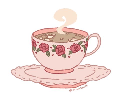 by crumbsicle  #redbubble #crumbsicle #sticker #stickers #art #illustration #pastel #coffee #tea #teacup #mug Tea Cup Design Drawing, Tea Cup Sticker, Cup Of Coffee Illustration, Teacup Illustration, Pr Packaging, Day Wallpaper Aesthetic, Wallpaper Valentines Day, Valentine Wallpapers, Tea Cup Drawing