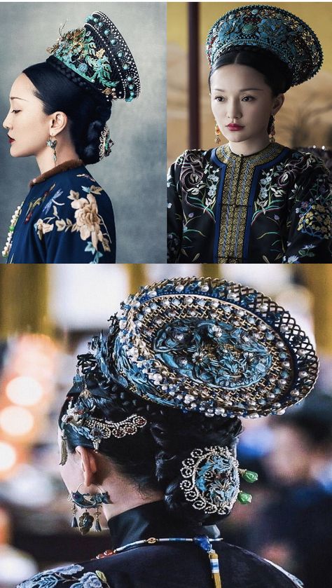 Ruyi Royal Love In The Palace, Chinese Royal Hairstyle, Ruyi's Royal Love In The Palace Costume, Korean Royalty, Chinese Headpiece, Chinese Jewelry Traditional, Types Of Dresses Styles, Chinese Headdress, Princess Weiyoung