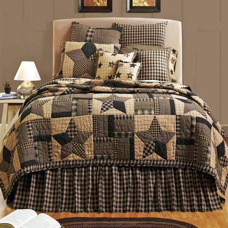 Bingham Star Queen Quilt California King Quilts, Star Bedding, Primitive Bedroom, Country Bedding, Vhc Brands, Primitive Homes, Quilt Care, Bedroom Wallpaper, Country Quilts