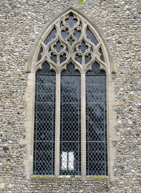 arched window in the Church of St Peter, Great Walsingham, Norfolk, England | by Hunky Punk Cathedral Window Photography, Gothic Shapes, Wedding Mural, Gothic Architecture Aesthetic, Gothic Architecture Drawing, Gothic Tracery, Castle Window, Window Photography, Mini Mirror