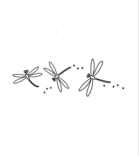 Easy Dragonfly Drawings Simple, Dragon Fly Tattoo Drawing, One Line Dragonfly Tattoo, Three Dragonfly Tattoo, 3 Dragonfly Tattoo, Simple Lizard Tattoo, Cute Dragonfly Tattoo, Simple Dragonfly Drawing, Dragonfly Tattoo Simple