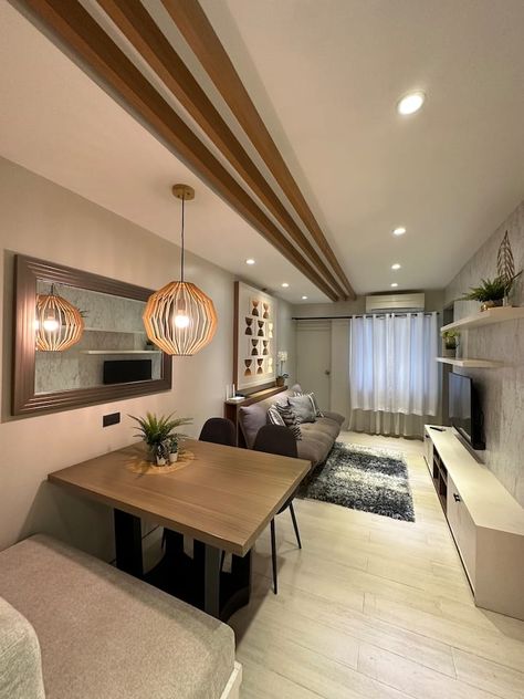 1 BR w/ Parking, Netflix & Self checkin - Apartments for Rent in Quezon City, Metro Manila, Philippines - Airbnb 1br Condo Interior Design, Apartment For Rent Design, Condo Interior Design Small, Interior Design Philippines, Airbnb Apartment, Condo Unit, Townhouse Interior, Condo Interior Design, Studio Condo