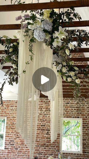 Heritage Floral Co. | Sydney wedding florist on Instagram: "How the little details really do make a difference 👇🏼  When planning for this ceiling installation, we could have gone with $30 fabric, but we chose the $250 crinkled silk to give the most light and airy movement possible.  And it really paid off!  Would you like an installation with fabric drapery? Enquire at heritagefloralco.com ✨" How To Hang Fabric From Ceiling, Ceiling Drapery, Wedding Drapery, Ceiling Installation, Paid Off, Sydney Wedding, Drapery Fabric, Wedding Florist, Make A Difference