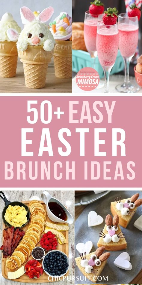 Simple Easter Brunch, Easy Easter Brunch Ideas, Healthy Easter Brunch, Brunch Ideas For A Crowd, Easter Brunch Buffet, Easter Brunch Ideas, Easter Brunch Recipes, Easter Brunch Tablescape, Traditional Easter Recipes