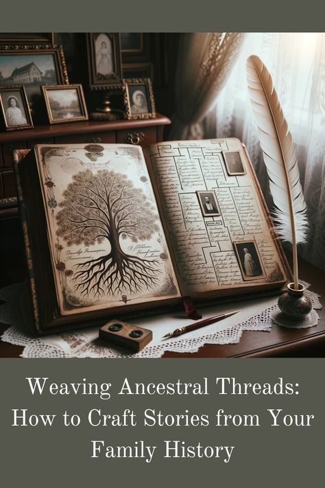 🌳 Unlock the Secrets of Your Family Tree! 🌳 Discover how to turn dusty records and old photographs into compelling narratives. My article 'Weaving Ancestral Threads...' guides you through the art of storytelling in genealogy. Learn how to use primary sources, periodisation, and best practices in history to craft stories that not only honour your ancestors but also engage the next generation. 📜👨‍👩‍👧‍👦 #FamilyHistory #Genealogy #Storytelling #Ancestry #History Geneology Book Ideas, Family Tree Journal, Ancestry Scrapbooking Layouts, Ancestry Wall, Family History Printables, Genealogy Scrapbook, Family Tree Ideas, Genealogy Art, Family History Crafts