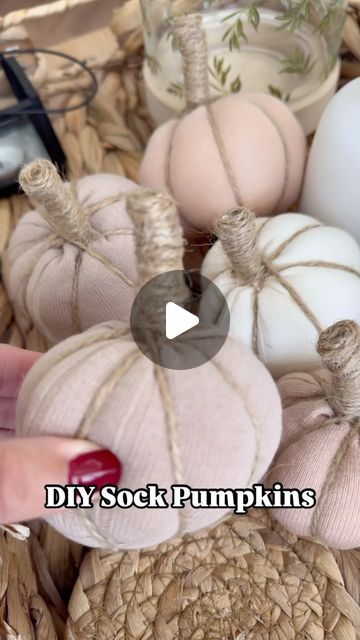 Lauren Gilbey on Instagram: "DIY SOCK PUMPKINS 🎃 
. 
.
How bloody cute?! ☺️ I loved making these sock pumpkins… all you need is socks, string and superglue and they literally take a couple of minutes to make!! 🙌🏽 I obviously went for neutrals but imagine these in all the colours that match your interiors!! Your own personalised pumpkins 🙌🏽
.
.
_____________________________________
#artsandcraftshome #diyhomedecor #diydecor #autumndecor #pumpkincrafts #sockcraft #makeyourown #craftideas #diypumpkins" Pumpkin Socks Diy, Diy Sock Pumpkins, Sock Pumpkins Diy No Sew, Sock Pumpkins Diy, Sock Pumpkins, Pumpkin Socks, Diy Socks, Sock Crafts, Diy Pumpkin