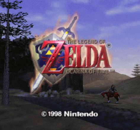 Ocarina Of Time Aesthetic, Legend Of Zelda Gif, N64 Aesthetic, Nintendo Aesthetic, Title Screen, Ocarina Of Times, Zelda Ocarina Of Time, Clean Clothes, Majoras Mask