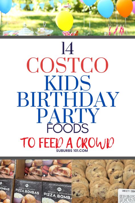 Are you looking for easy kids' birthday party food ideas to feed a crowd? Whenever I throw a kids' birthday party, I always head to Costco for easy birthday party food, party snacks, party drinks, Costco birthday cakes and party platters. Costco is an affordable place to buy birthday party foods. Whether you're planning an outdoor kids' birthday party or a kids' birthday party lunch, you will find it at Costco. Easy Meals For Birthday Parties, Affordable Birthday Party Food, Meal Ideas For Birthday Party, Best Food For A Party, Party Food For First Birthday, 10th Birthday Food Ideas, 5 Year Birthday Party Food, Foods For Park Party, Snacks For 1st Birthday Party