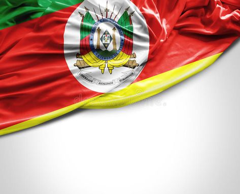 Rio Grande do Sul, Brazil waving flag on white background. , #Sponsored, #Sul, #Brazil, #Rio, #Grande, #white #ad Waving Flag, Rio Grande Do Sul, Social Media Design Graphics, Rio Grande, Graphics Design, Pin Collection, My Website, Brazil, White Background