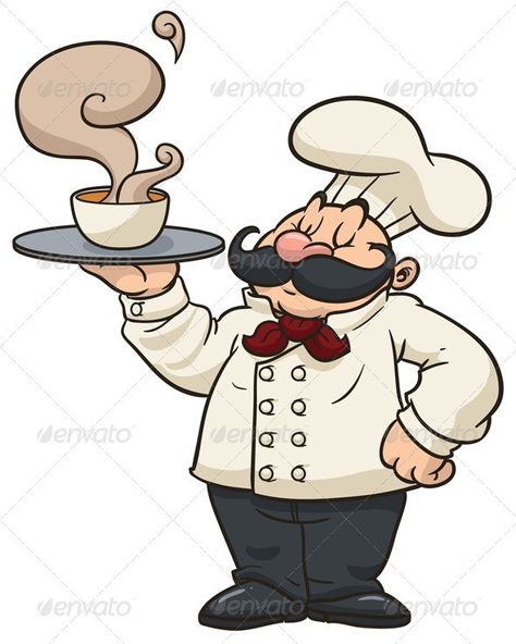 Cartoon Chef by memoangeles | GraphicRiver Chef Pictures, Chef Cartoon, Cartoon Chef, Art Impressions Stamps, Vector Graphics Design, Art Impressions, Chefs Kitchen, Bowl Of Soup, Vintage Recipes