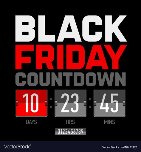 Countdown Timer, Template Download, High Res, Png Images, Adobe Illustrator, Black Friday, Illustrator, High Quality, Black