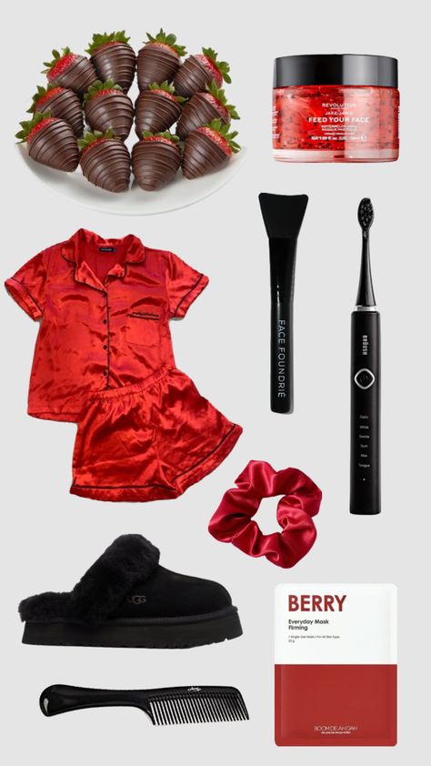 Pajamas Polyvore, Red Pjs, Cosy Outfit, Cute Pjs, Cute Lazy Outfits, Clothes Pictures, Lazy Outfits, Lazy Day Outfits, Valentine's Day Outfit