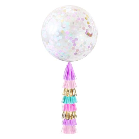 Find the best Party Decorations for your project. We offer the Jumbo Confetti Balloon & Tassel Tail - Unicorn for $24.22 with free shipping available. Balloon With Tassels, Diy Tassels, Paper Tassels, Giant Balloon, Tissue Paper Tassel, Balloon Tassel, Jumbo Balloons, Rosé Hot, Balloon Weights