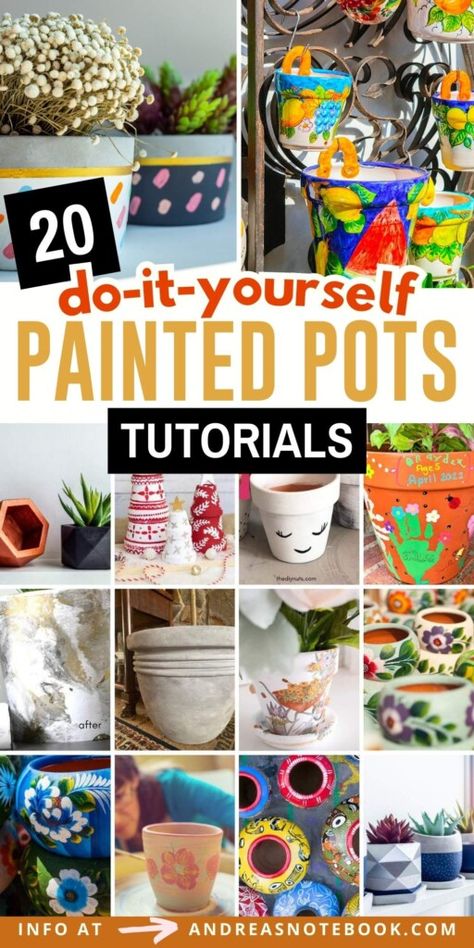 Diy Painting Projects, Painting Plant Pots, Terracotta Pot Painting Ideas, Pot Painting Ideas Creative, Terracotta Pot Painting, Pots Painting, Pot Painting Ideas, Easy Paintings For Beginners, Planting For Kids