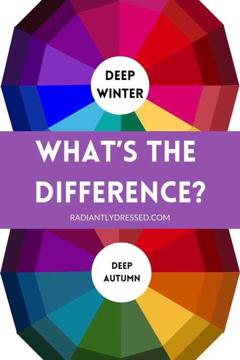 Deep Winter vs. Deep Autumn: Undertones to find your perfect match—cool blues + vivid purples for Dark Winter's icy contrast, or warm, earthy tones for Dark Autumn's rich warmth. The magenta-rust test to distinguish your true season, enhancing natural beauty. Explore contrasts + neutrals, from stark blacks + whites of Winter to Autumn's creamy ivories. Discover your color season + transform your wardrobe w/ our comprehensive guide, blending analysis w/ simple tests for a tailored, vibrant look. Deep Autumn Wardrobe Palette, Deep Autumn Or Deep Winter, Autumn Vs Winter Color Palette, Deep Autumn Vs Deep Winter, Dark Autumn Vs Dark Winter, Deep Winter Vs Deep Autumn, Color Analysis Deep Winter, Deep Autumn Color Analysis, Outfit Tricks